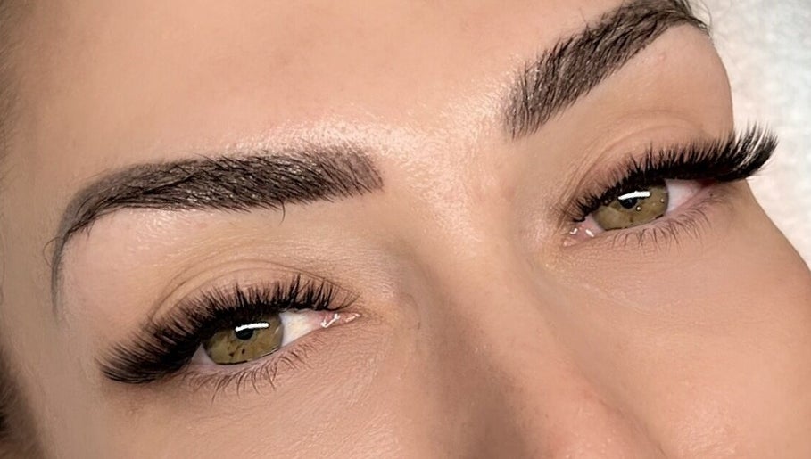 Close-up of perfectly styled eyelashes at The Lash Lady, Pretoria, Gauteng, ZA. Enhancing beauty and allure.