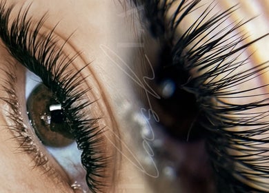 Close-up of luxurious eyelash extensions at The Lash Lady, Pretoria, Gauteng, ZA.