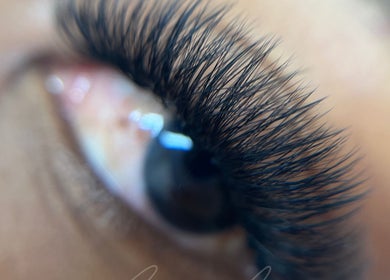 Close-up of expert eyelash extensions at The Lash Lady, Pretoria, Gauteng, ZA.