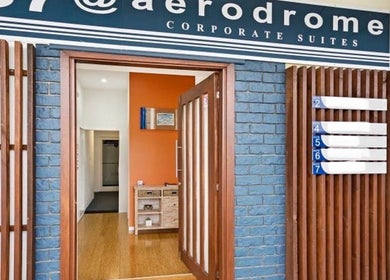 Entrance of Urban Tan Lash & Beauty, Maroochydore, Queensland, AU with modern design.