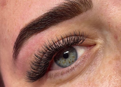 Close-up of flawless eyelash extensions at Lash Up @ The Beauty Loft, Beccles, England, GB.