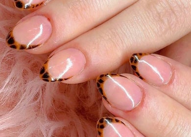 Leopard print nail art at Beauty with Grace Rolleston, Rolleston, Canterbury, NZ offering chic beauty services.