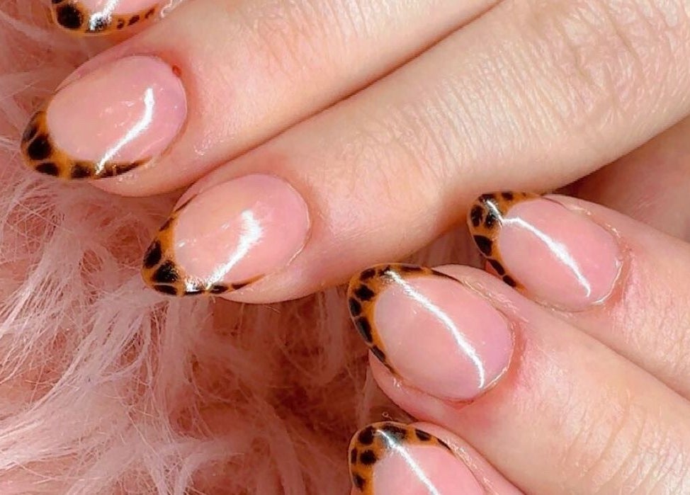Elegant tortoiseshell nail design at Beauty with Grace Rolleston, Rolleston, Canterbury, NZ.