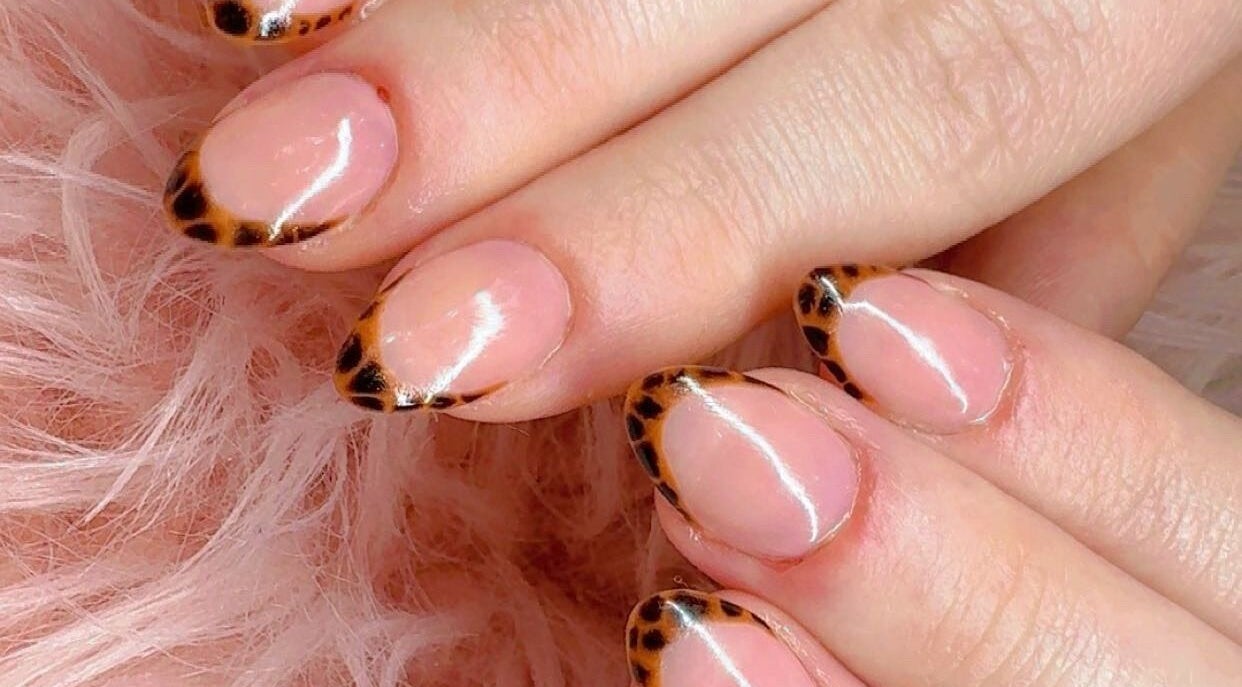 Elegant tortoiseshell nail design at Beauty with Grace Rolleston, Rolleston, Canterbury, NZ.