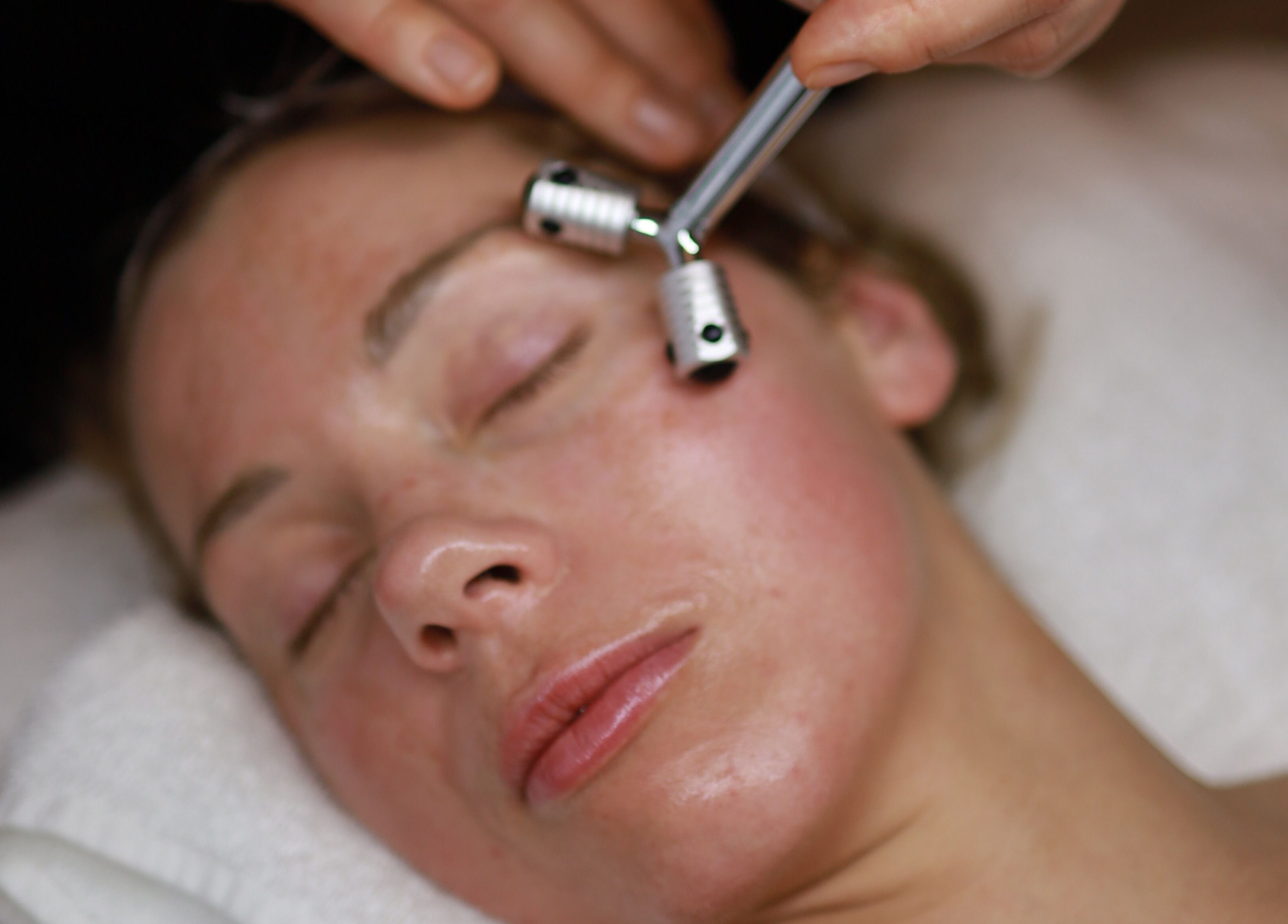 Facial treatment at Skin Spa Embassy, Northampton, England. Enhancing skin vitality and radiance.