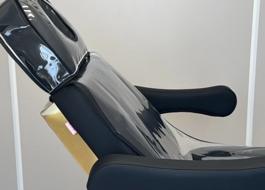 Luxurious spa chair at Shani-Anne Aesthetics and Medical Tattooing, Hornchurch, England, GB, offering comfort and style.