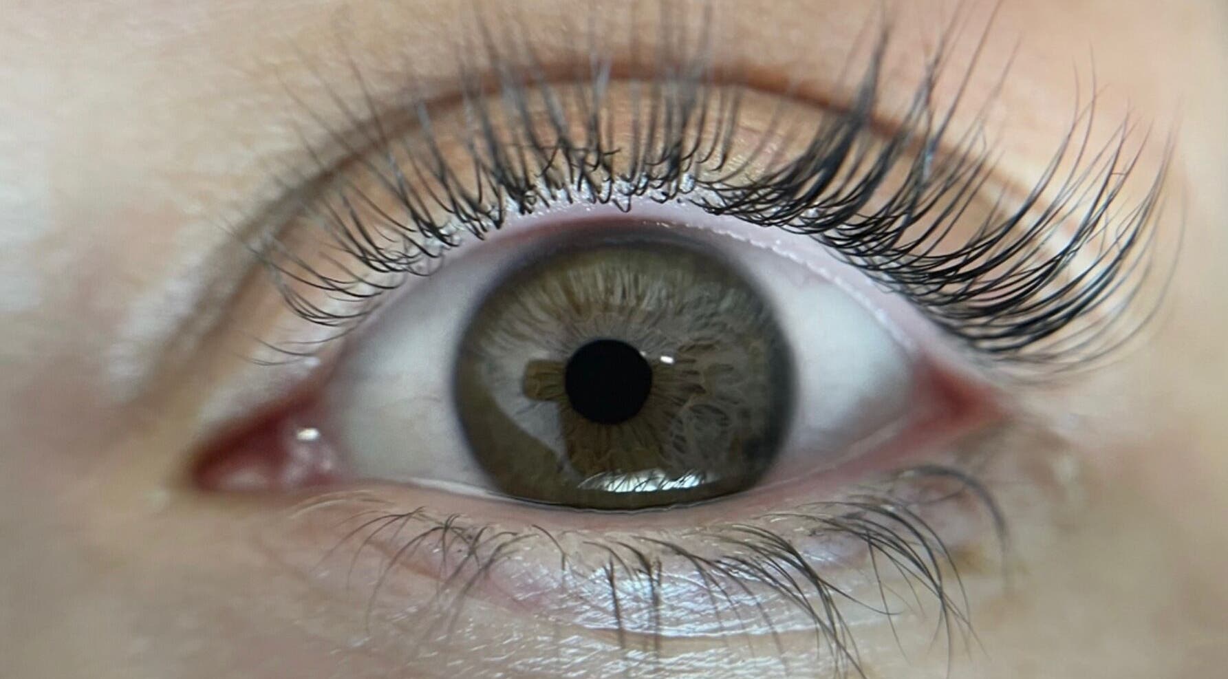 Close-up of styled eyelashes at Capo Ragazza Salon and Spa, Folsom, California, US.