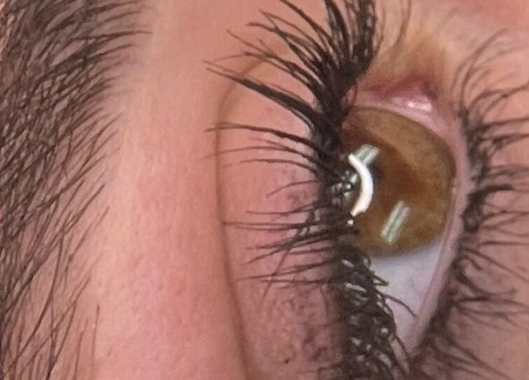 Close-up of eye with lush eyelashes at Capo Ragazza Salon and Spa, Folsom, California, US.