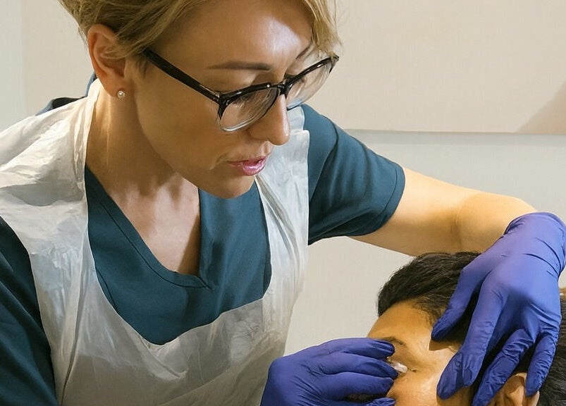 Professional skincare treatment at AH Aesthetics in Assington, England, GB, with expert care and attention.