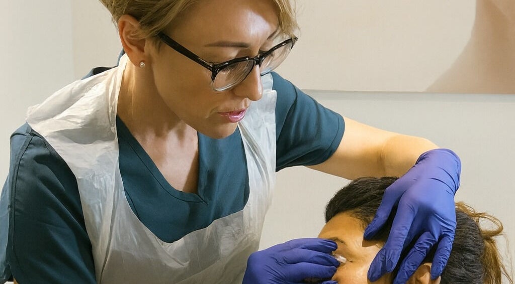 Professional skincare treatment at AH Aesthetics in Assington, England, GB, with expert care and attention.