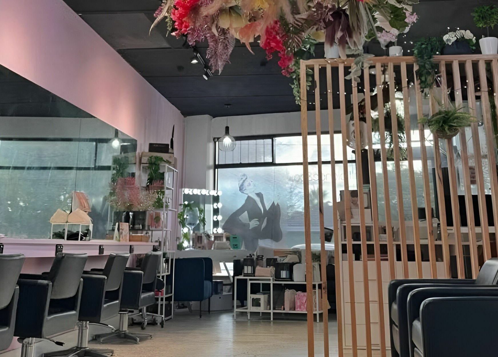 Modern salon interior at Salti Blonde and Co. in Melbourne, Victoria, AU featuring stylish decor and seating.