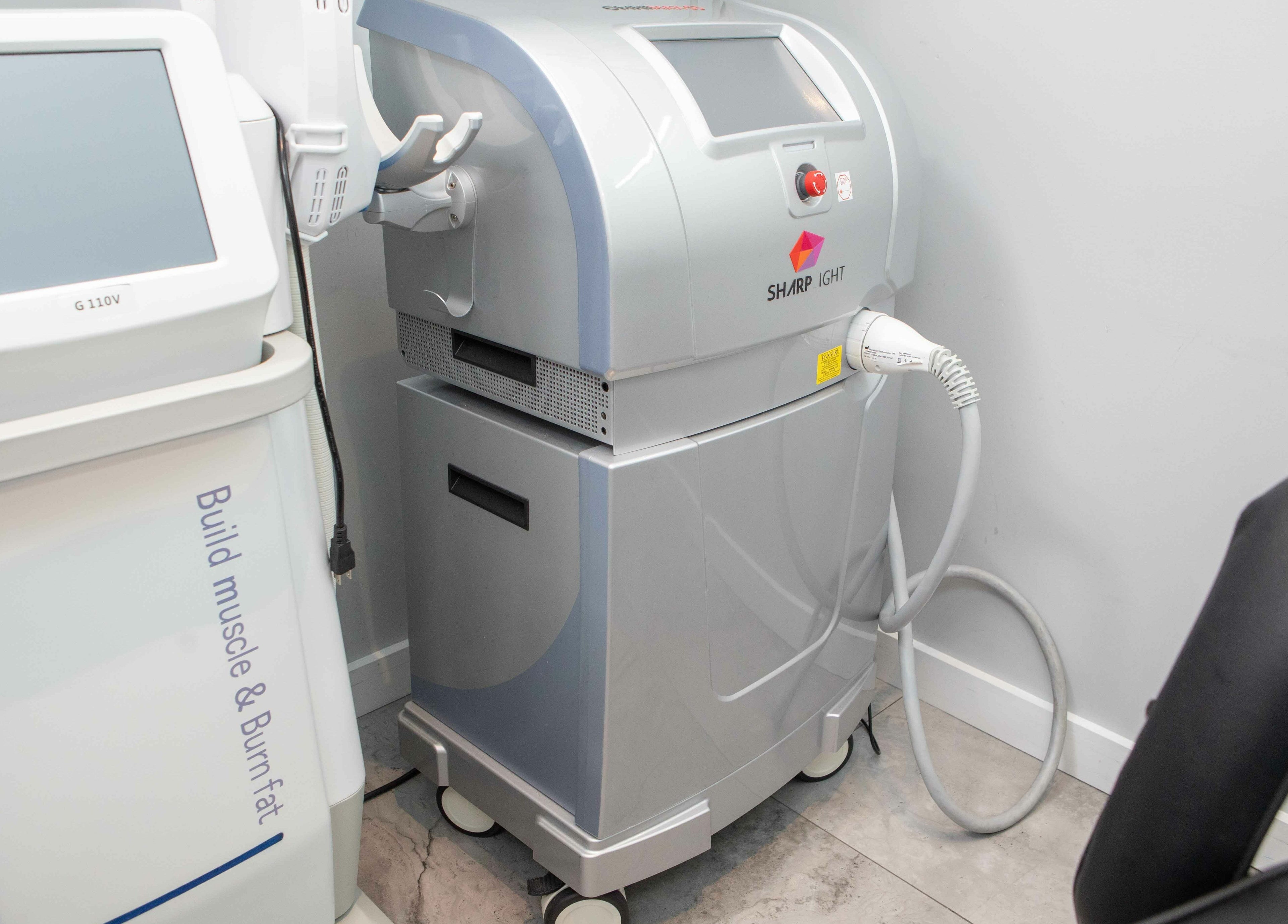 Advanced aesthetic equipment at Elva Medical Aesthetics, Stoney Creek, Hamilton, Ontario, CA for beauty treatments.