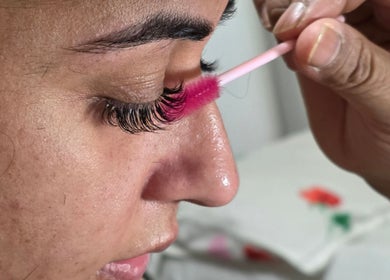 Expert eyelash extension application at Beauty Home Spa, Saskatoon, SK, CA for a flawless look.