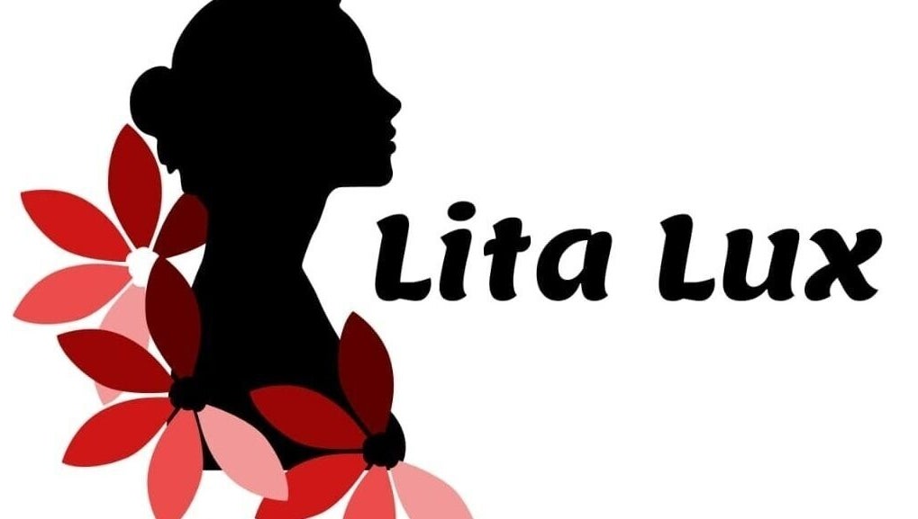 Logo for Lita Lux med silhuett og blomster i Sola, Rogaland, NO.