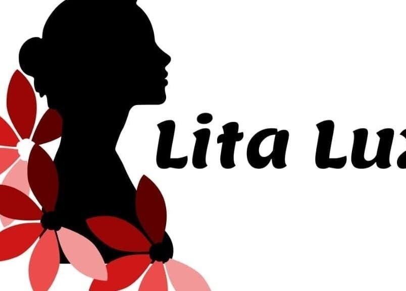 Logo for Lita Lux med silhuett og blomster i Sola, Rogaland, NO.