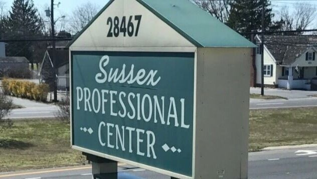 Sussex Professional Center sign near Maria Rodriguez - Aesthetician in Millsboro, Delaware, US.