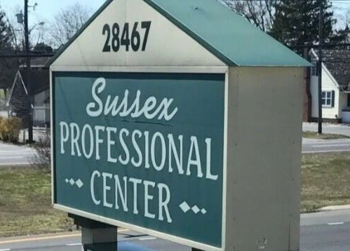 Sussex Professional Center sign near Maria Rodriguez - Aesthetician in Millsboro, Delaware, US.