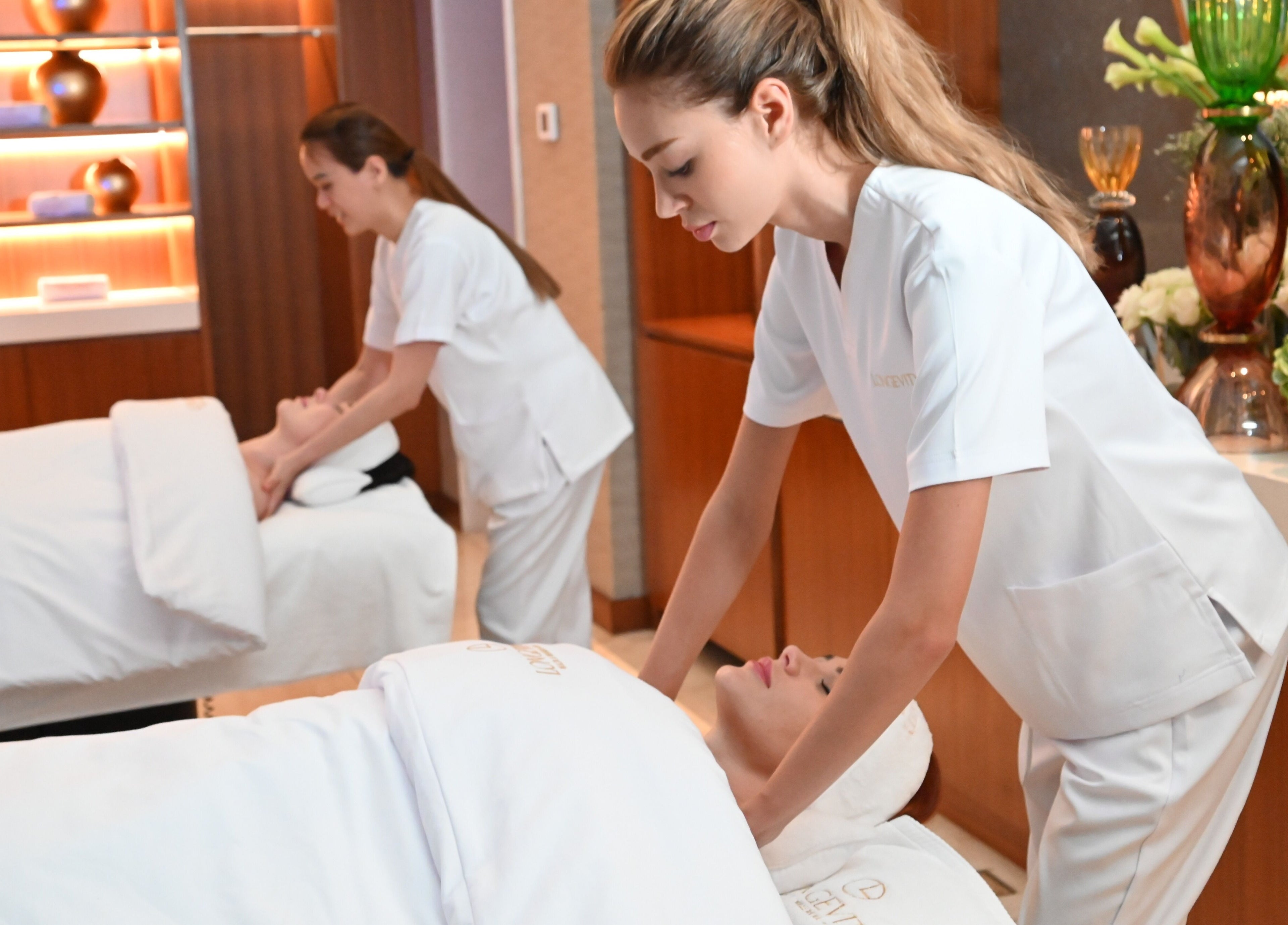 Massage therapy session at Longevity Health and Wellness Club, دبي, دبي, AE, enhancing relaxation and wellness.