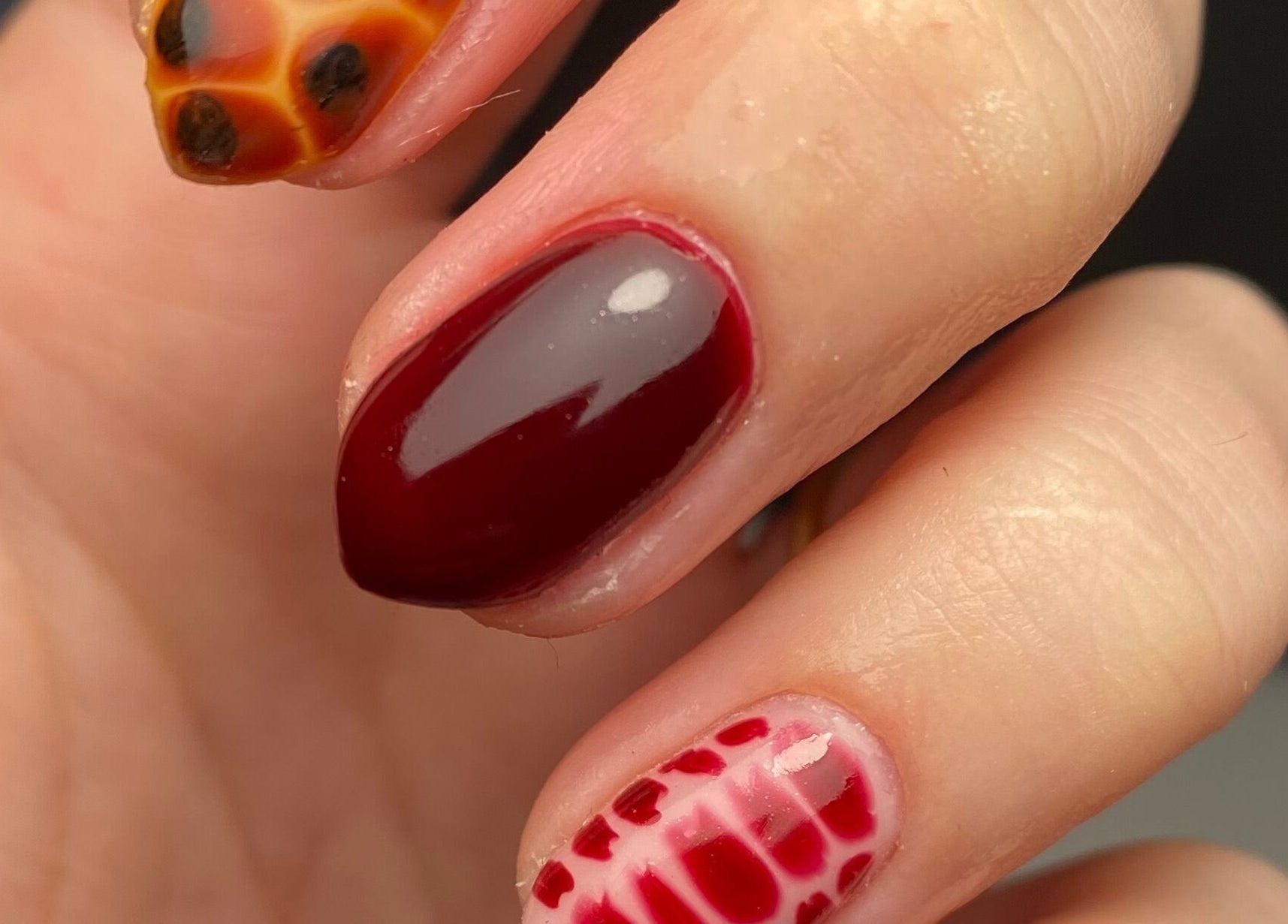 Stylish nail art at No Filter aesthetics and beauty, Aylesbury, England, GB showcases vibrant colors and designs.