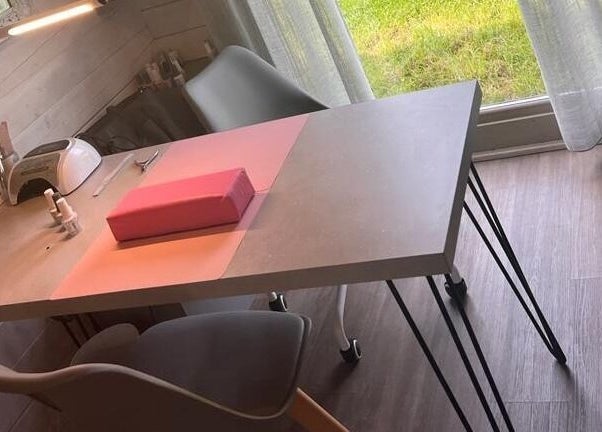 Manicure table setup at NC Wellbeing, Meopham, England, GB for relaxing beauty treatments.