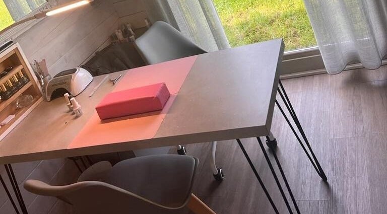 Manicure table setup at NC Wellbeing, Meopham, England, GB for relaxing beauty treatments.