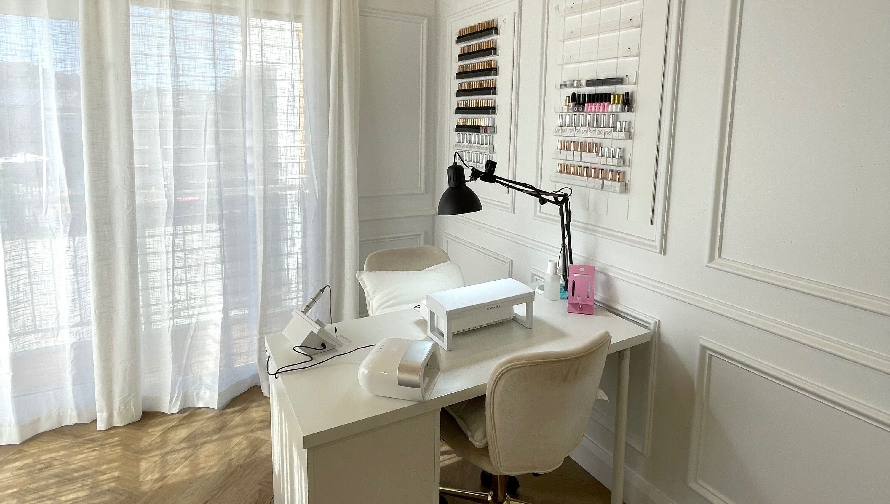 Modern nail studio at The Gel Bar in Currumbin Waters, Queensland, AU. Bright, elegant decor.