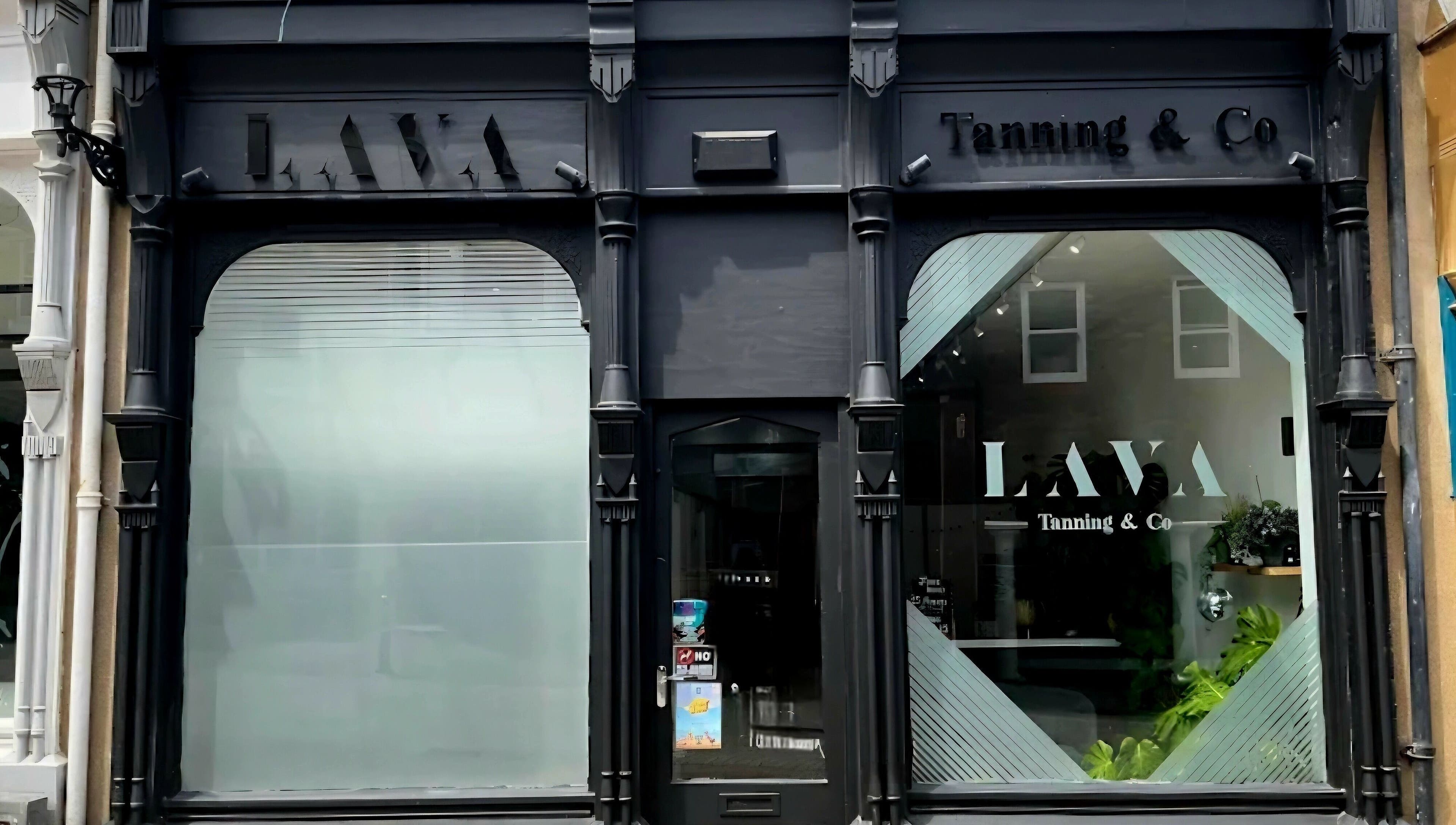 Elegant storefront of Nikita Connie Hair in Folkestone, England, GB with stylish black design.