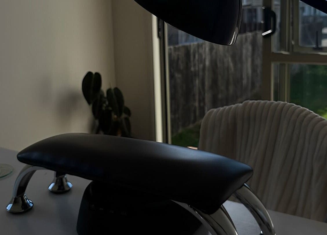 Comfortable spa chair with plush blanket at Sterling Co., New Plymouth, Taranaki, NZ.