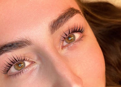 Close-up of styled eyelashes from Lash Dolls & Co - Home Space in Hamlyn Heights, Victoria, AU.