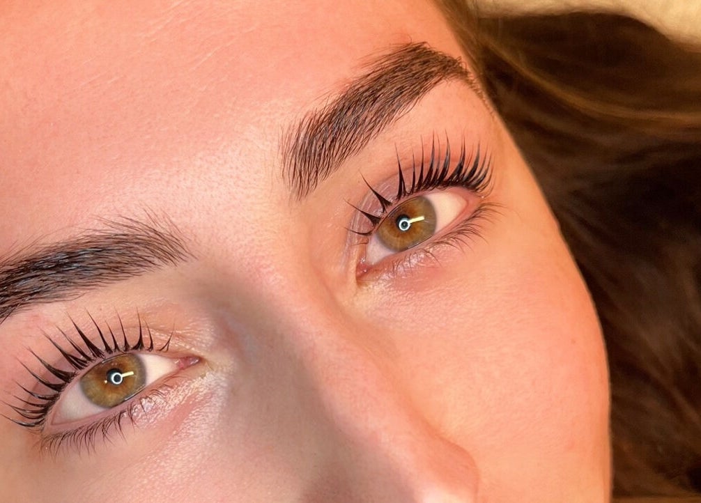 Close-up of styled eyelashes from Lash Dolls & Co - Home Space in Hamlyn Heights, Victoria, AU.