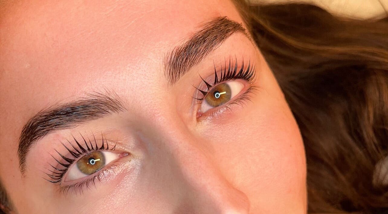 Close-up of styled eyelashes from Lash Dolls & Co - Home Space in Hamlyn Heights, Victoria, AU.
