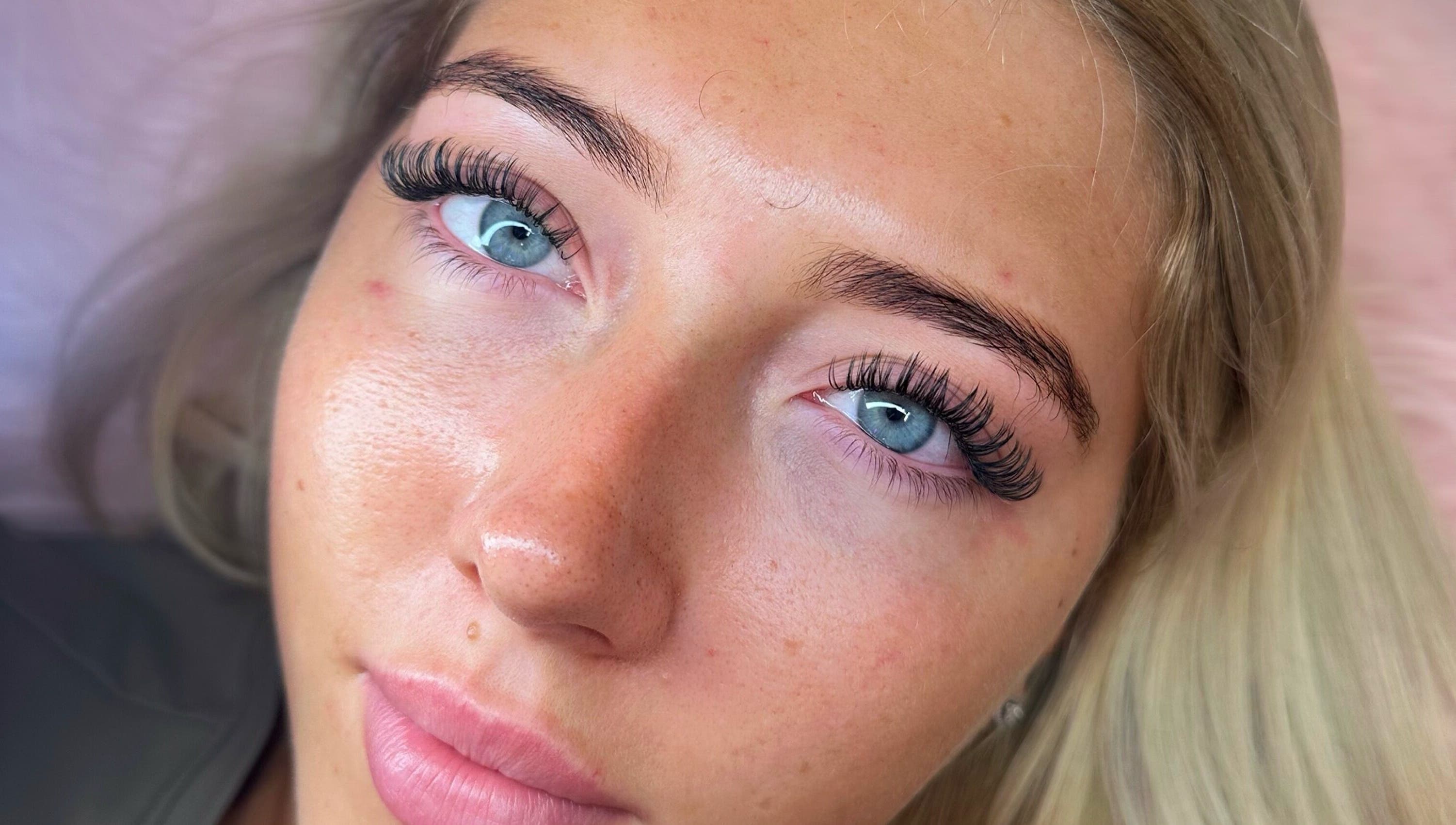 Close-up of exquisite lash extensions at Lashes By Ells, Wellingborough, England, GB.