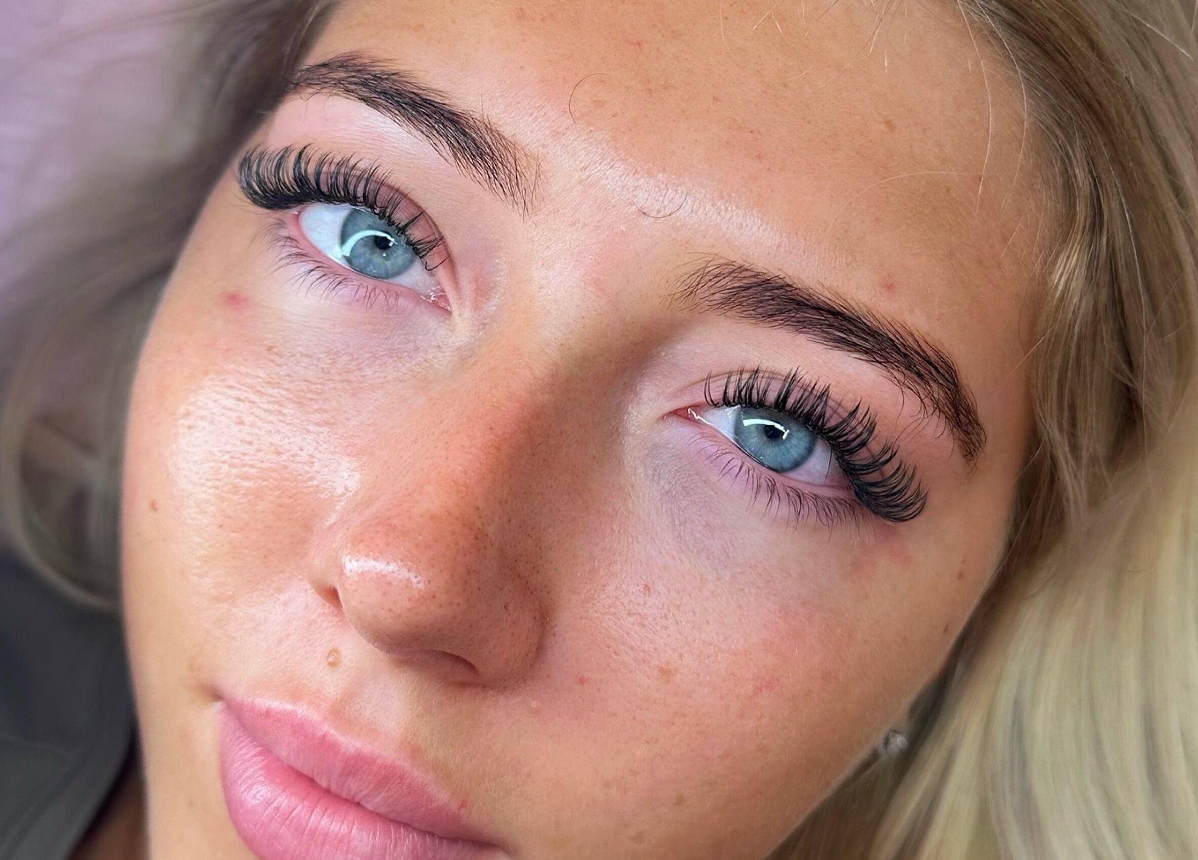 Close-up of exquisite lash extensions at Lashes By Ells, Wellingborough, England, GB.