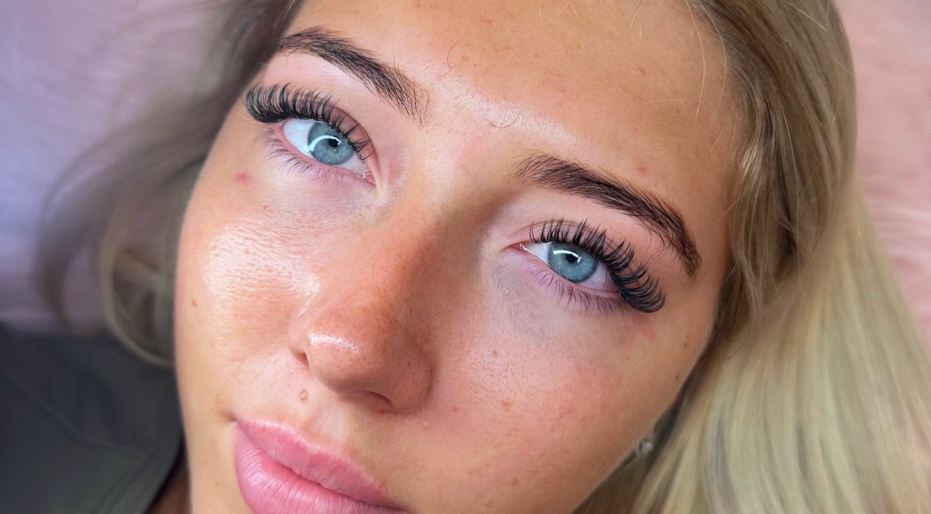 Close-up of exquisite lash extensions at Lashes By Ells, Wellingborough, England, GB.