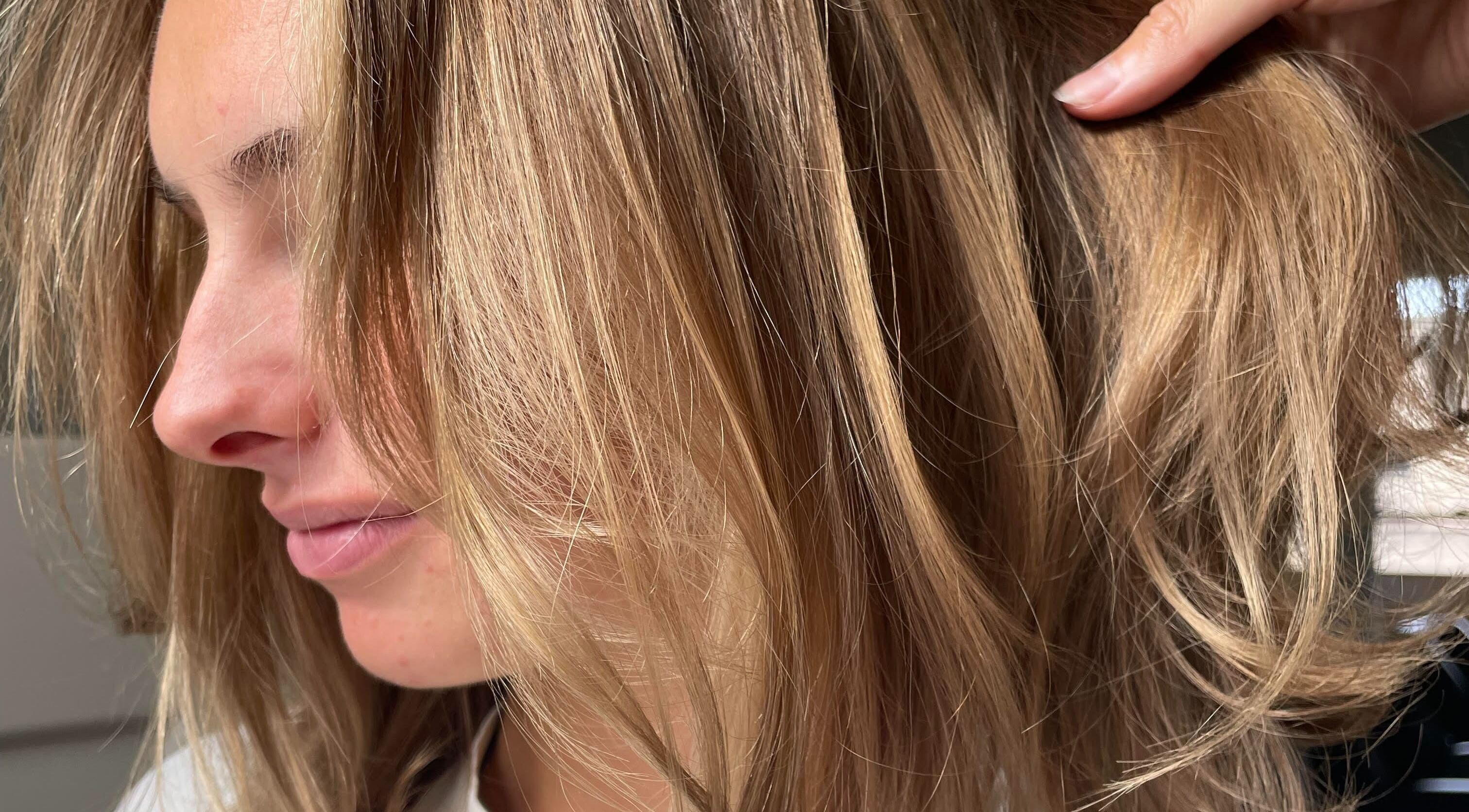 Close-up of vibrant hair highlighting at Addie Robins Hair, Melbourne, Victoria, AU.
