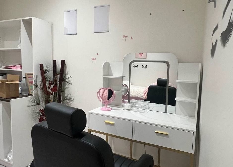 Elegant beauty station at Blink & Bling, Gungahlin, Australian Capital Territory, AU showcasing stylish decor.