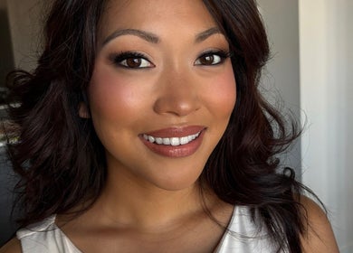 Bridal makeup by Serina Martic in Melbourne, Victoria, AU, showcasing a glowing, elegant look.