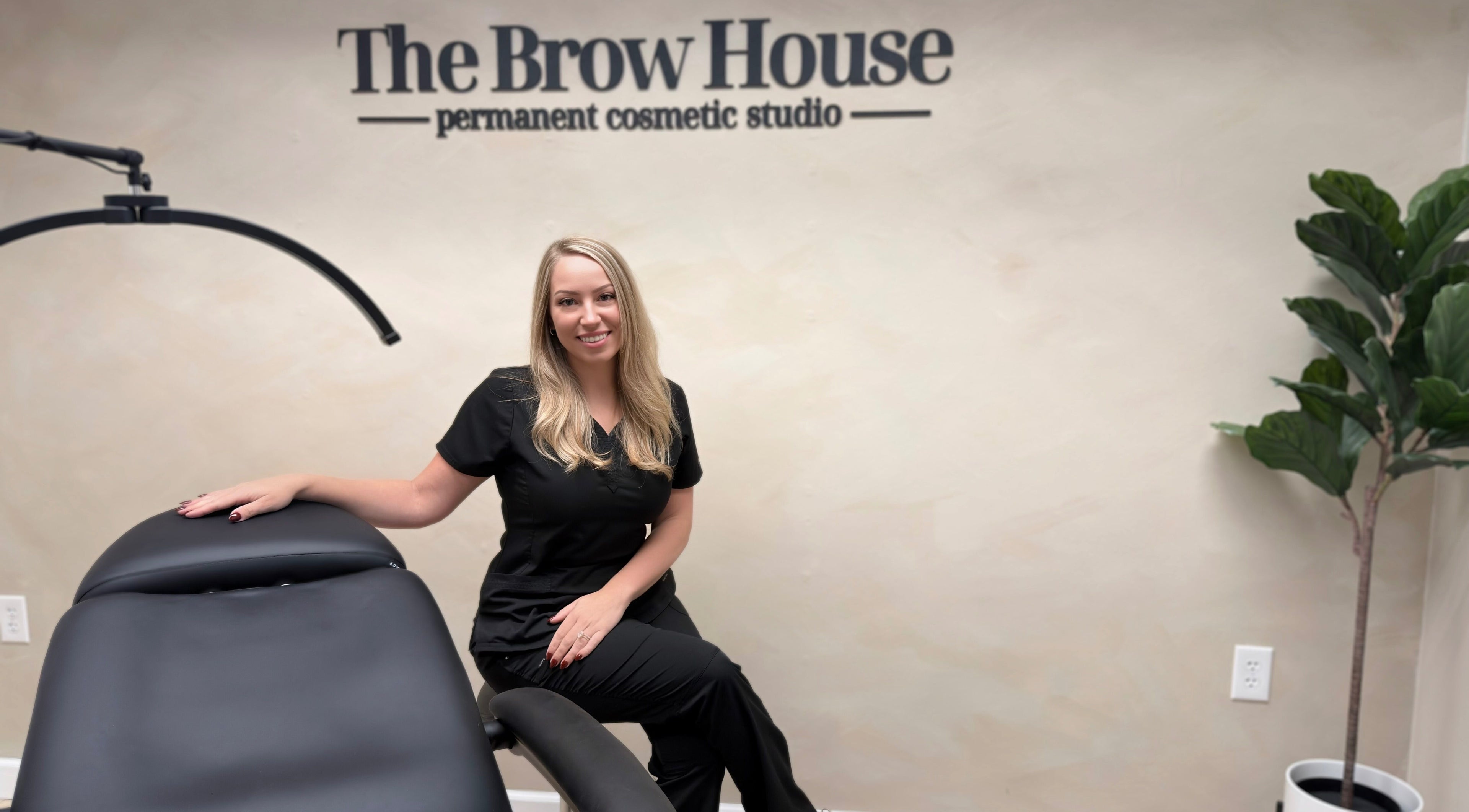 Interior of The Brow House on Mill, featuring a welcoming professional in Danville, Pennsylvania, US.