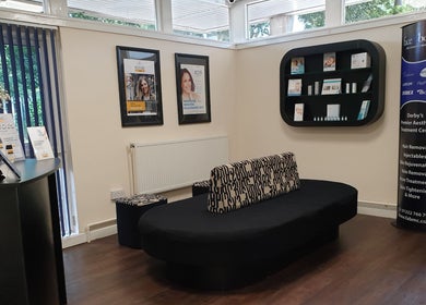 Inviting reception area at Face & Body Medi-cosmetic Centre, Derby, England, GB.