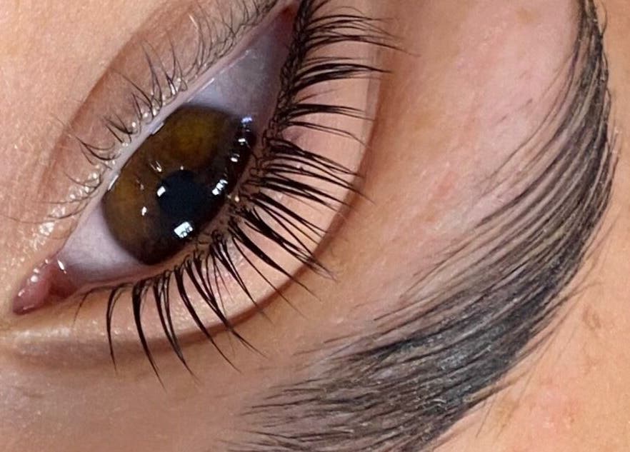 Detailed eye with lush lashes at All Things Beauty By Amberx, Colwyn Bay, Wales, GB.