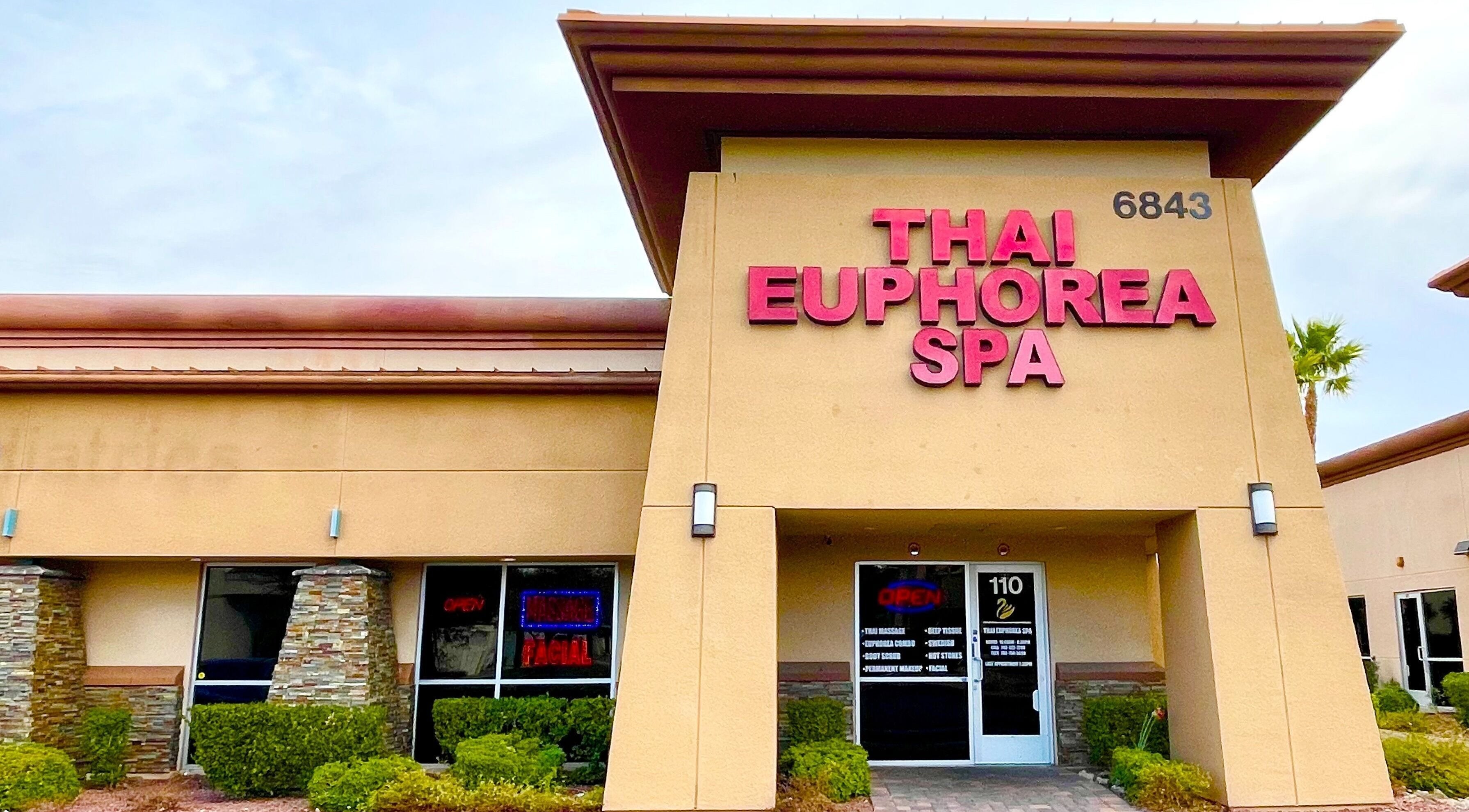Front view of Thai Euphorea Spa & Massage in Las Vegas, Nevada, US showcasing welcoming entrance.