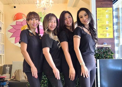Friendly staff at Chiang Mai Thai Spa, Thai Euphorea Spa 2, Las Vegas, Nevada, US, ready to welcome guests.