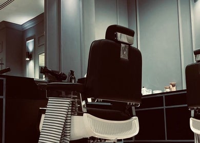 Luxurious barber chair at Hk Barbers - WTC Mall AD, Abu Dhabi, Abu Dhabi, AE. Discover premium grooming services.