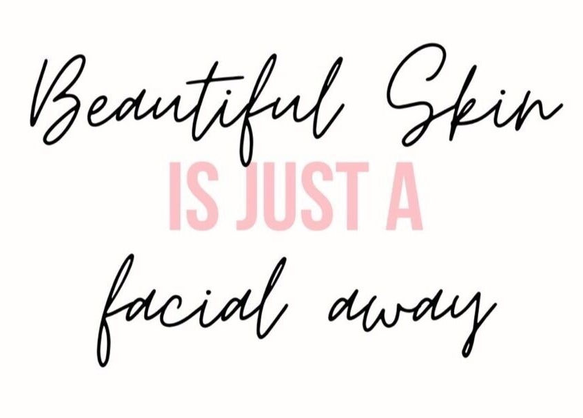 Inspirational quote at Mellow Monae’s, Cedar Hill, Texas: Beautiful skin is just a facial away.