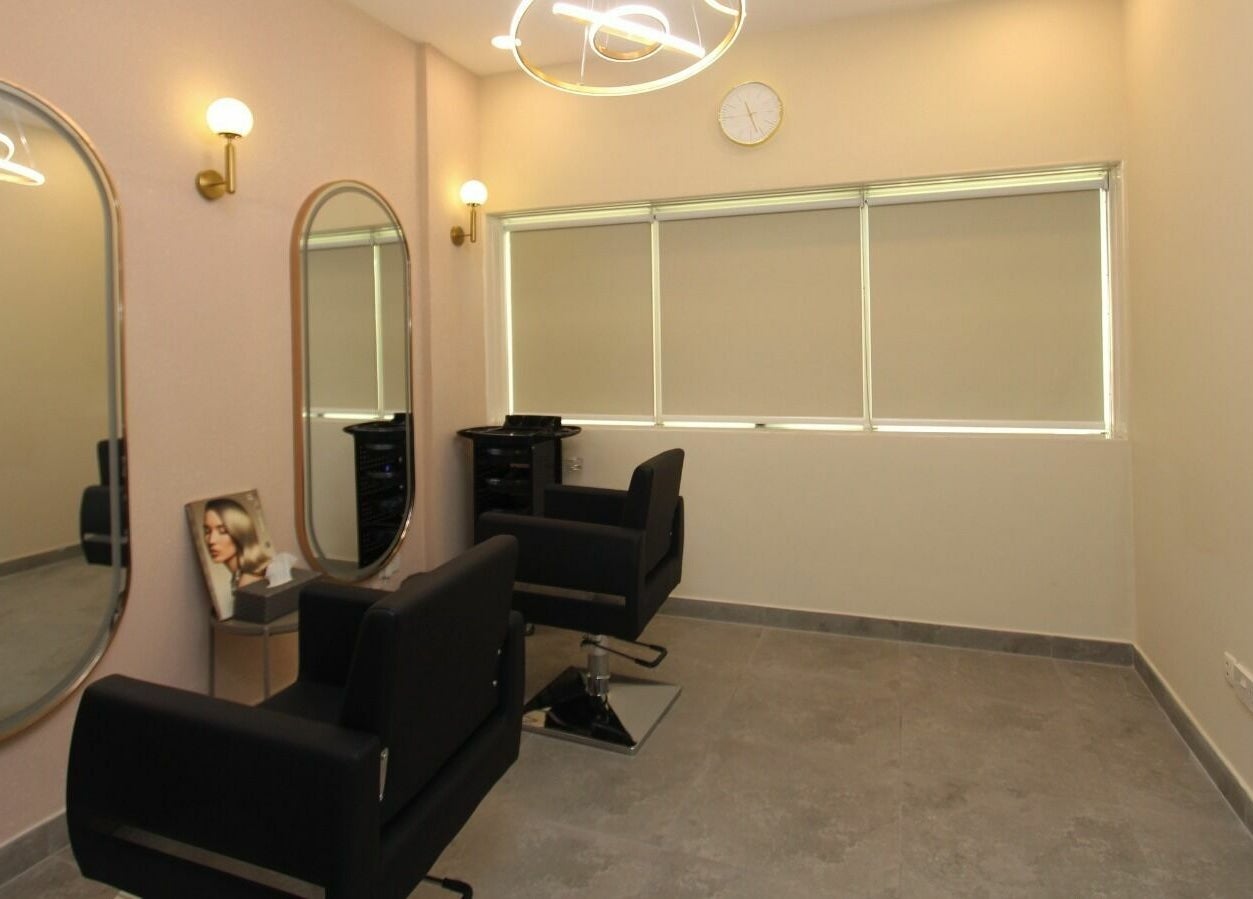 Modern styling chairs and mirrors at Brows and More Salon, Dubai, Dubai, AE.