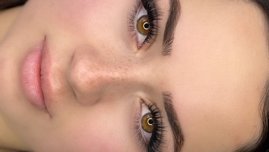 Close-up of serene face highlighting makeup at Hypnotic Studio, Melbourne, Victoria, AU.
