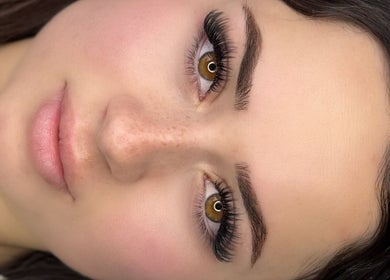 Close-up of serene face highlighting makeup at Hypnotic Studio, Melbourne, Victoria, AU.