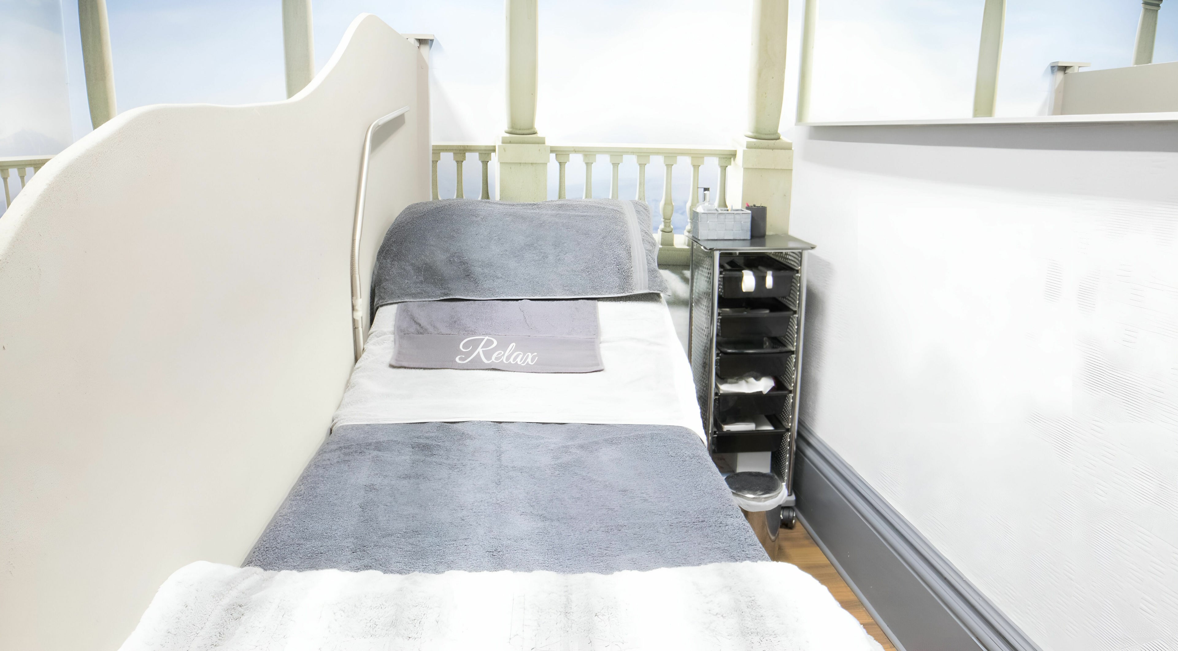 Relaxing treatment bed at The Beauty Lounge, Sunderland, England, GB, ready for skincare and wellness sessions.