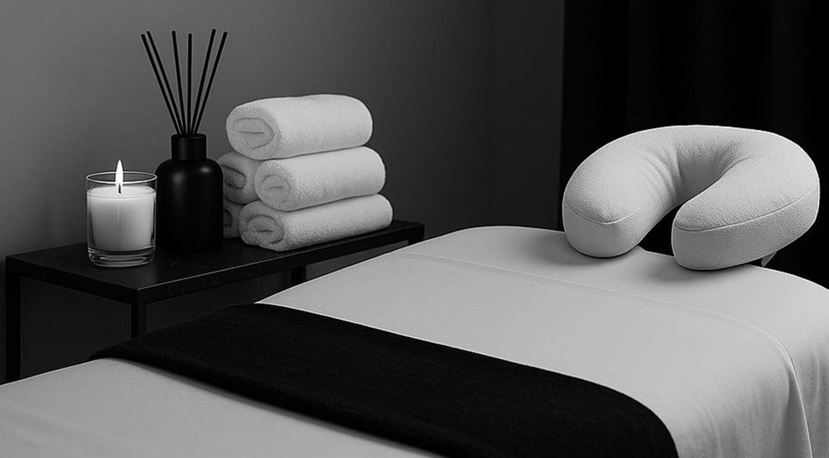 Relaxing massage table setup at Details Nails Artistry Spa (Home Service), Riyadh, Riyadh Province, SA.