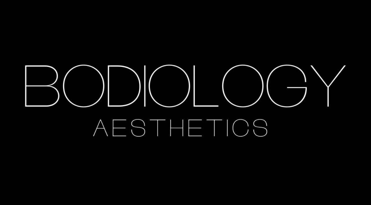 Bodiology Aesthetics logo displayed with a sleek design in Calgary, Alberta, CA.